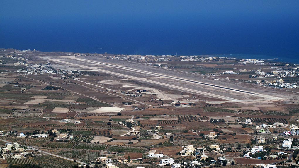 aéroport Santorin